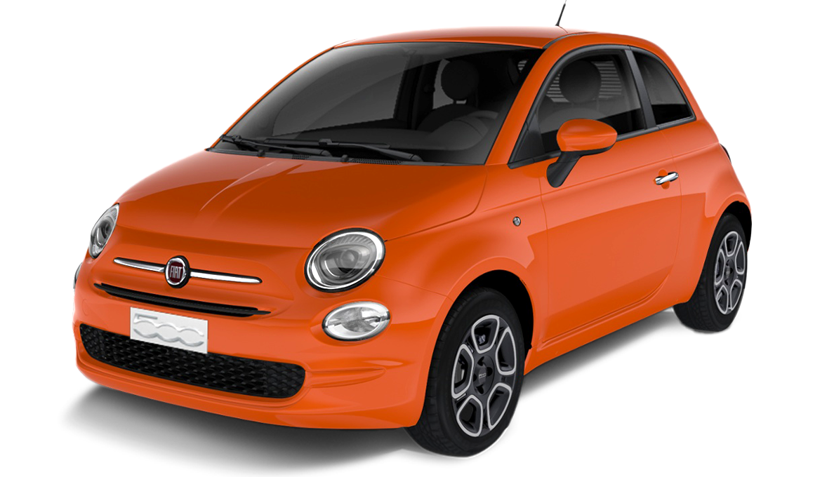 Private lease Fiat 500 club orange